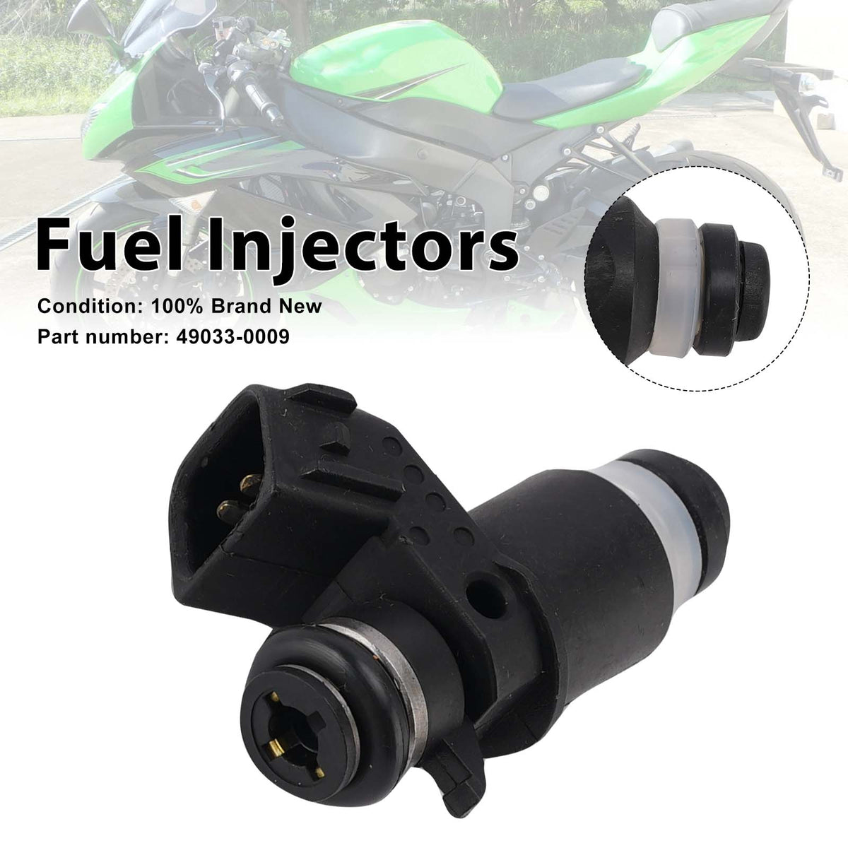Kawasaki ZX-6R ZX-6RR ZX636 2005-2006 Fuel Injectors 49033-0009