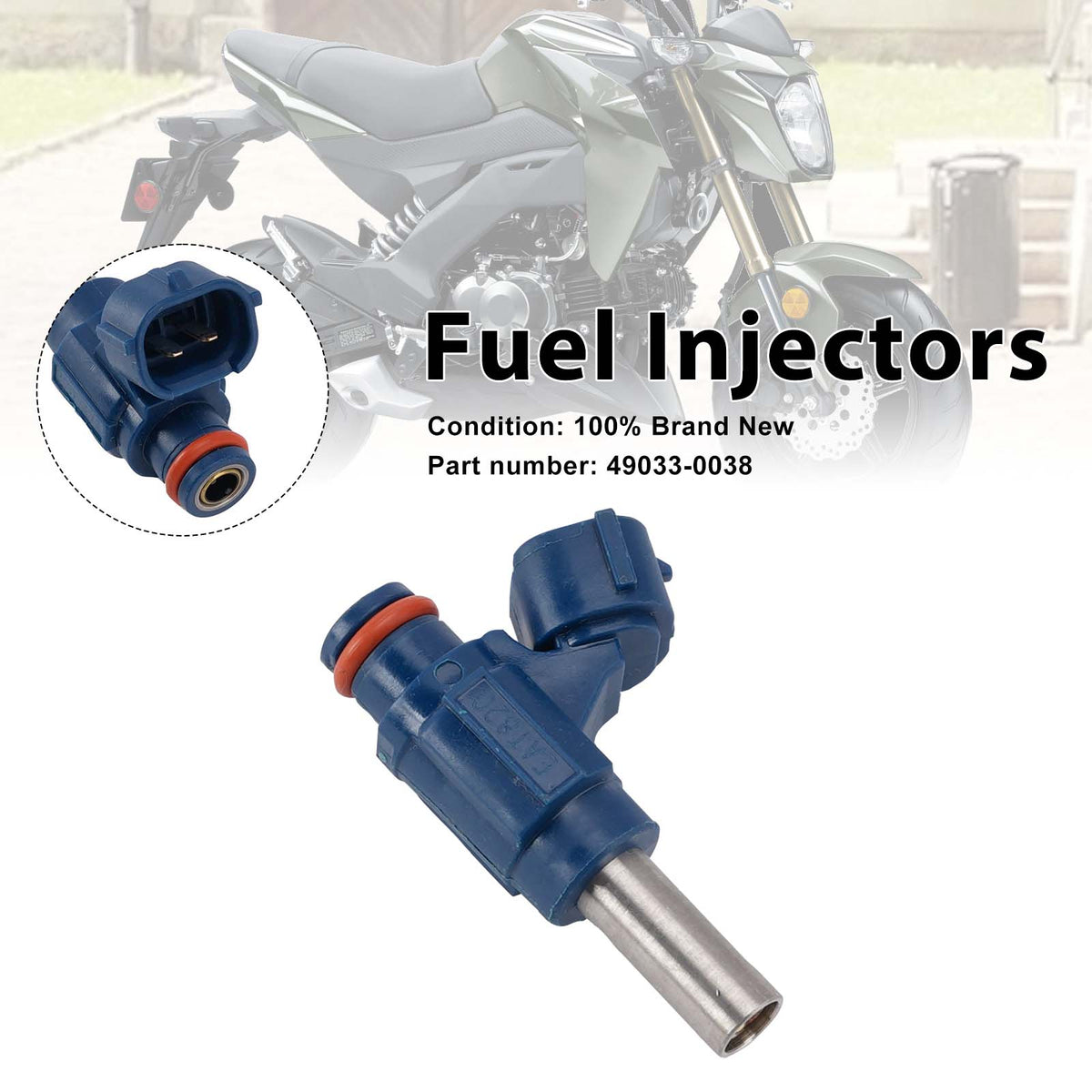 Kawasaki Z125 Pro BR125 2017-2025 Fuel Injectors 49033-0038