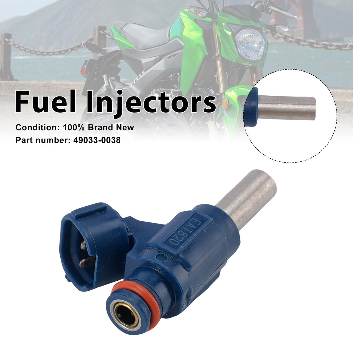 Kawasaki Z125 Pro BR125 2017-2025 Fuel Injectors 49033-0038