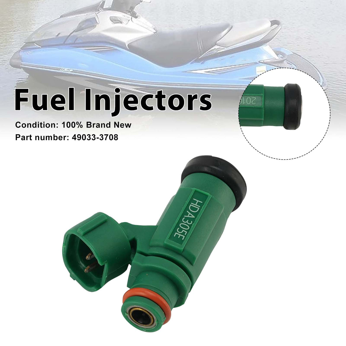 Kawasaki Jet Ski Ultra 250X 260X 260LX 2007-2010 Fuel Injectors 49033-3708