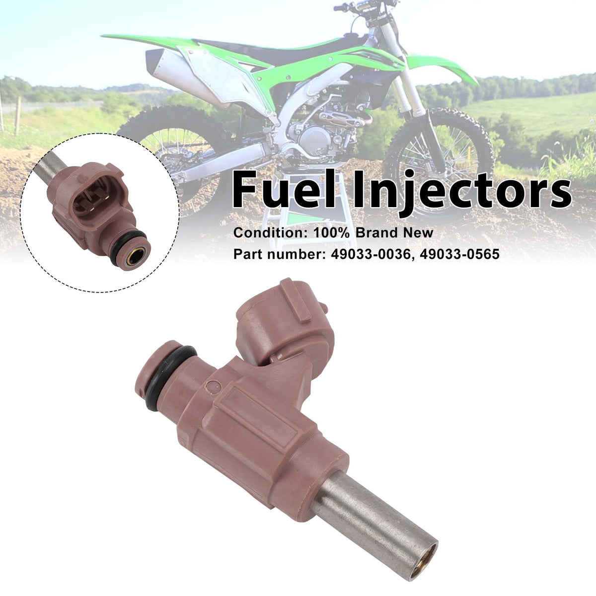 Kawasaki KX450F Ninja H2 SX SE+ 49033-0036 Fuel Injectors 49033-0565