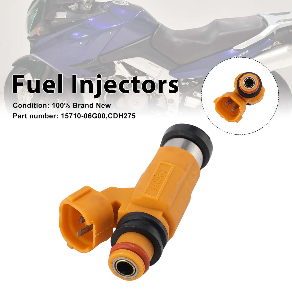 Suzuki V-STROM DL1000 2002-2012 CDH275 Fuel Injectors 15710-06G00