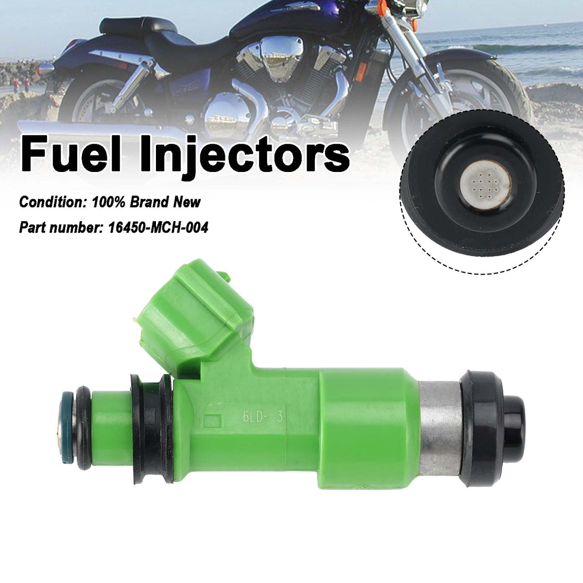 Honda VTX1800 VTX1800C R S/N/F/T Fuel Injectors 16450-MCH-004