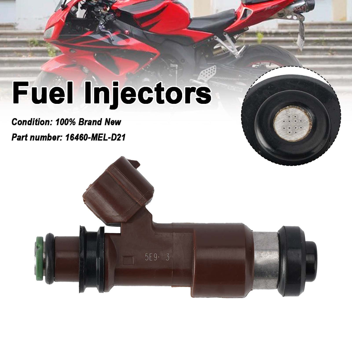 Honda CBR1000RR 2006-2007 Fuel Injectors 16460-MEL-D21