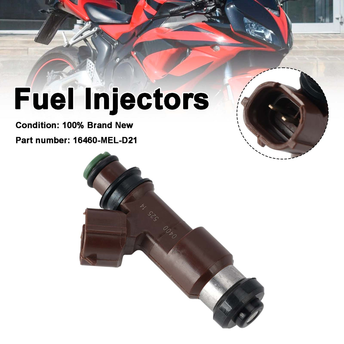 Honda CBR1000RR 2006-2007 Fuel Injectors 16460-MEL-D21
