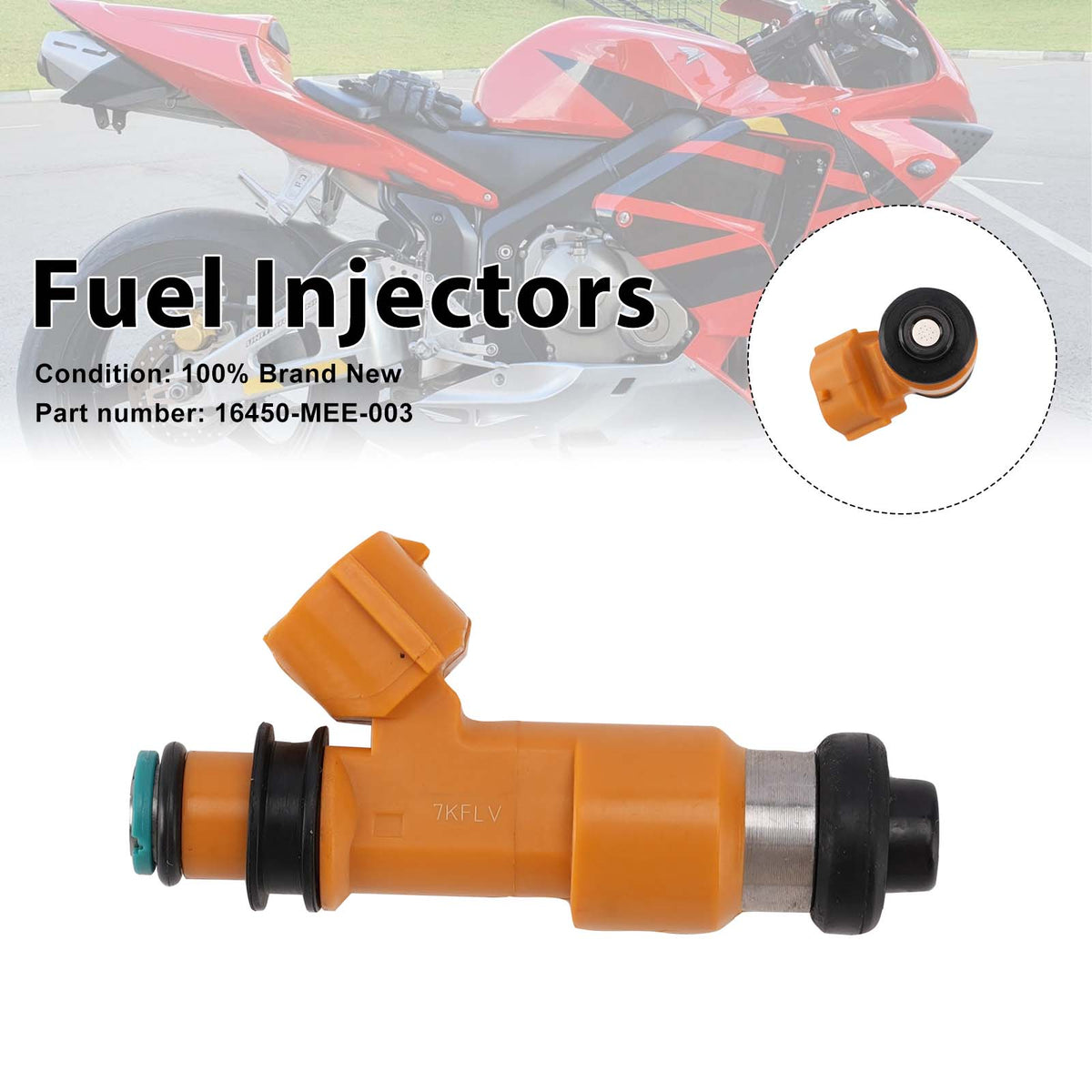 Honda CBR600RR 2003-2004 Fuel Injectors 16450-MEE-003