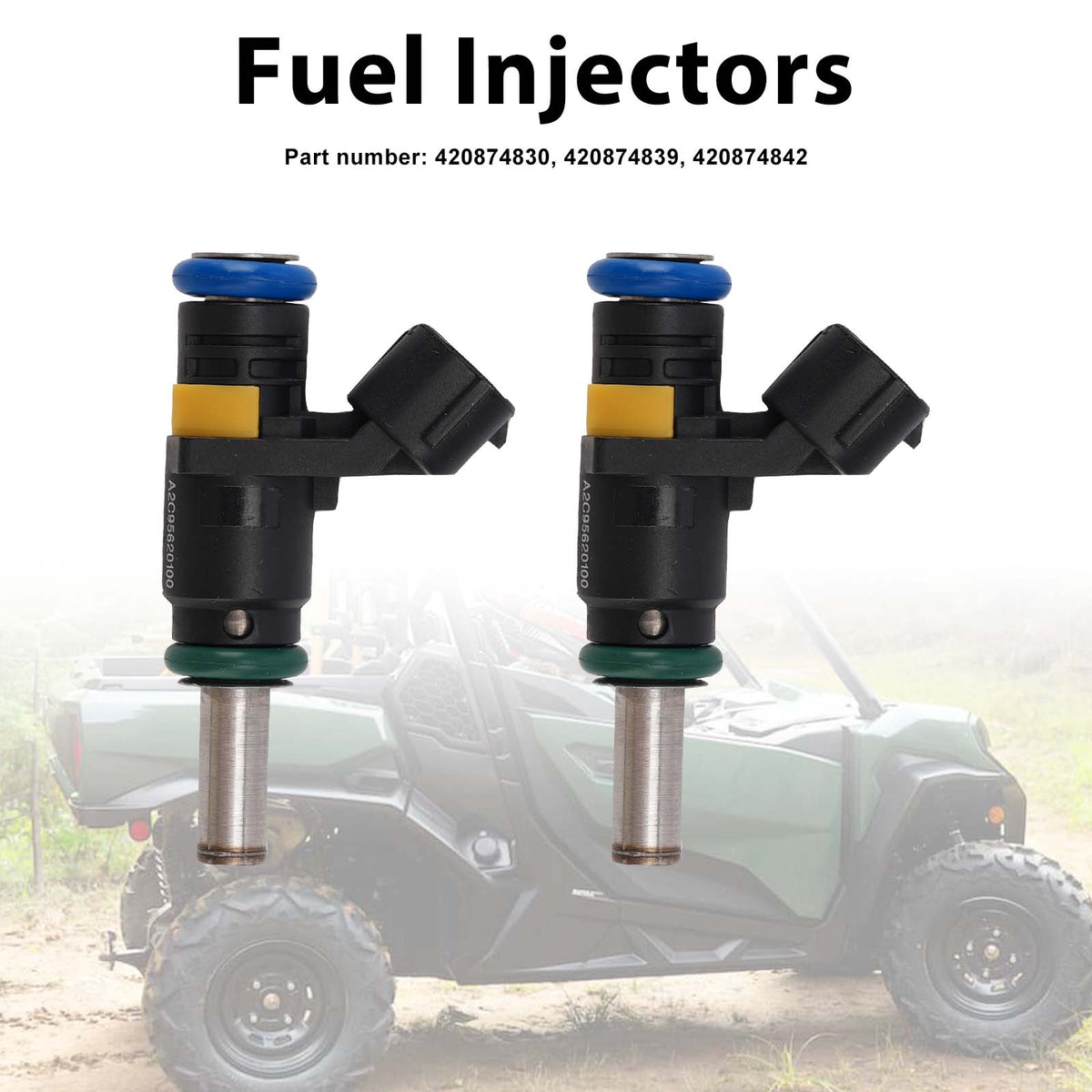 CAN-AM Commander 2PC 420874839 Fuel Injectors 420874830 420874842