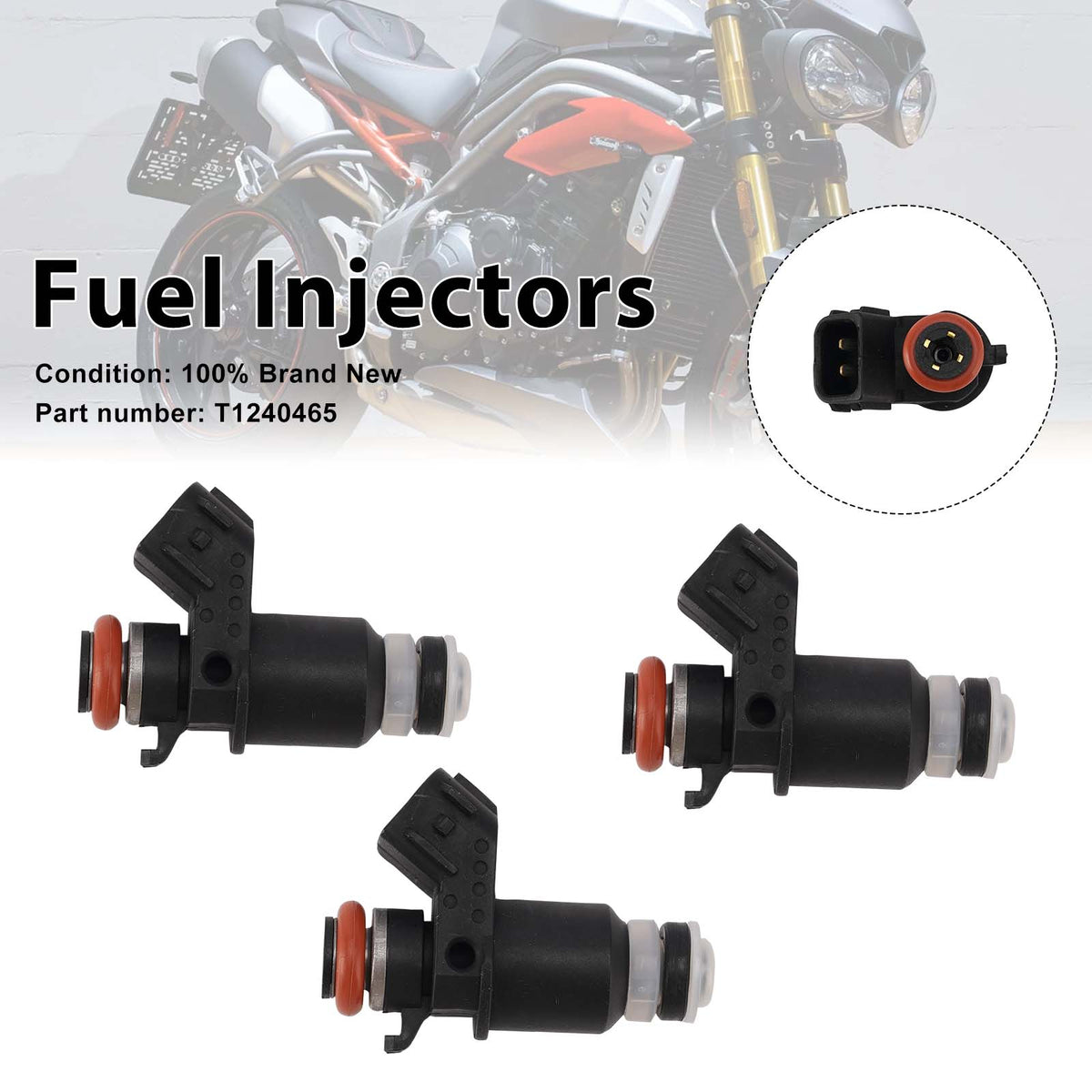 Speed Triple 1050 2005-2015 3PC Fuel Injectors T1240465