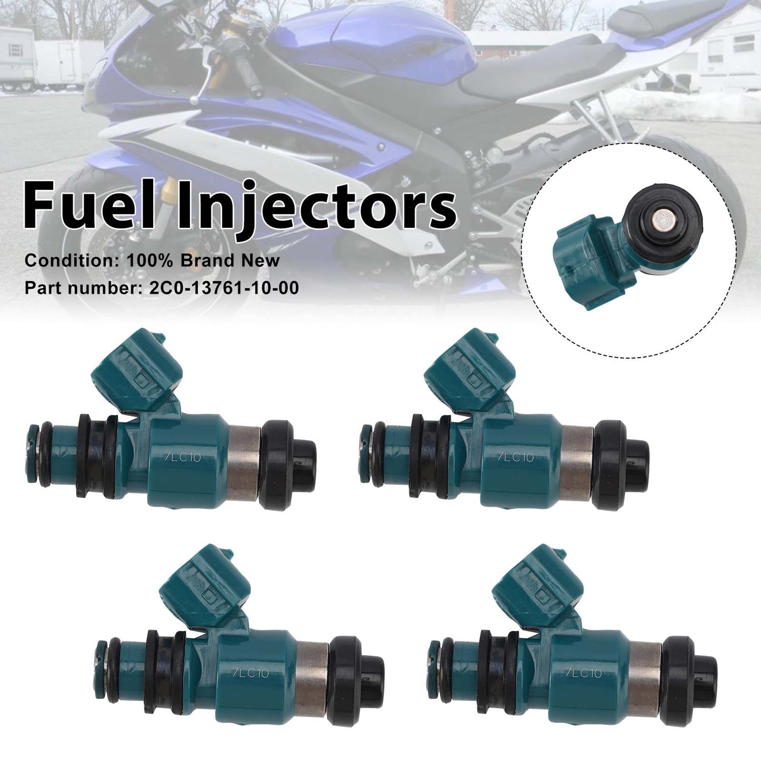 Yamaha YZF R6 2006-2007 TMAX 2015-2016 4PC Fuel Injectors 2C0-13761-10-00