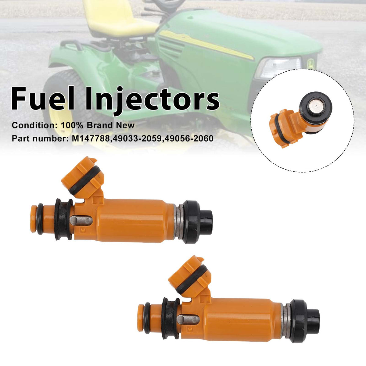 Kawasaki John Deere 797 2PC M147788 Fuel Injectors 49033-2059 49056-2060