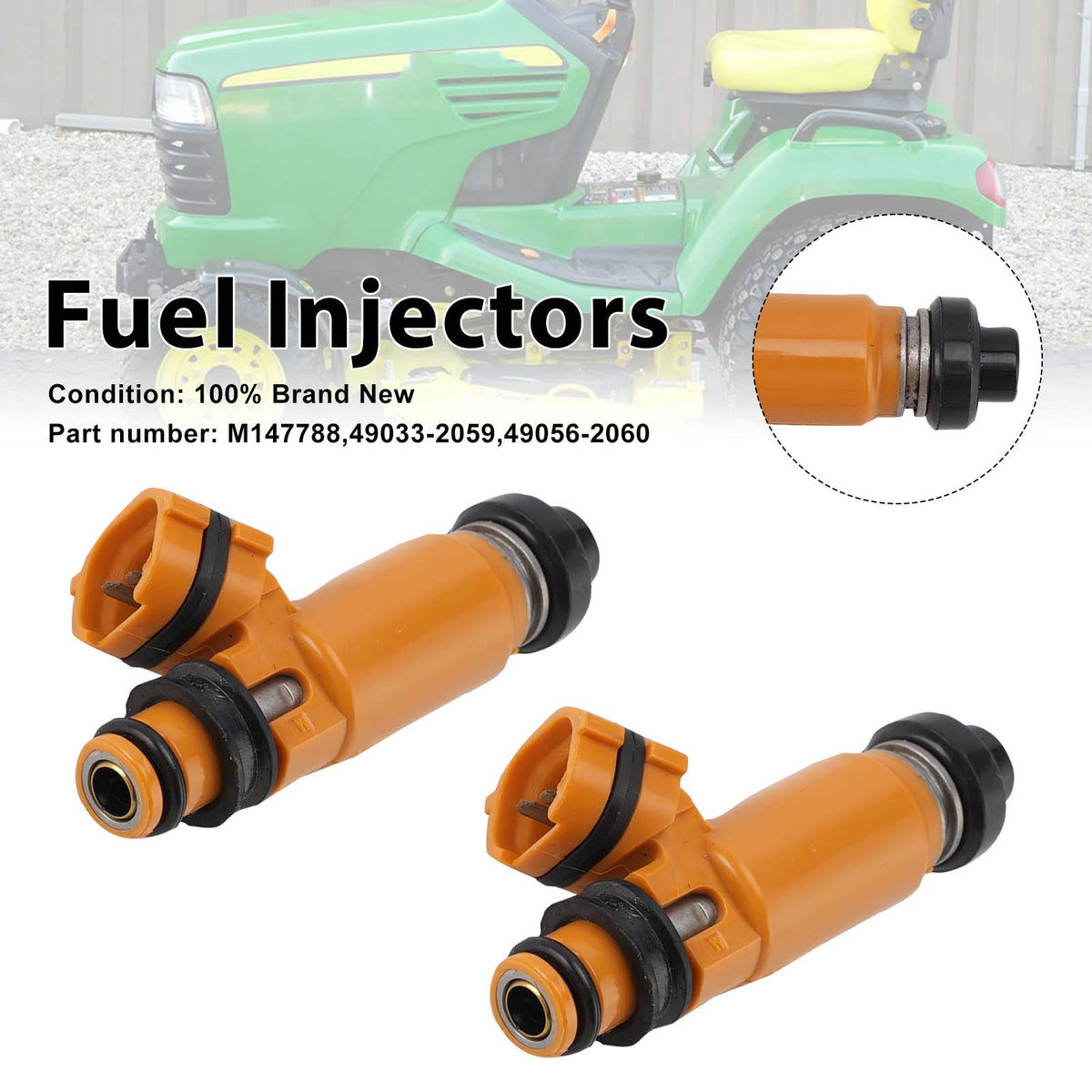 Kawasaki John Deere 797 2PC M147788 Fuel Injectors 49033-2059 49056-2060