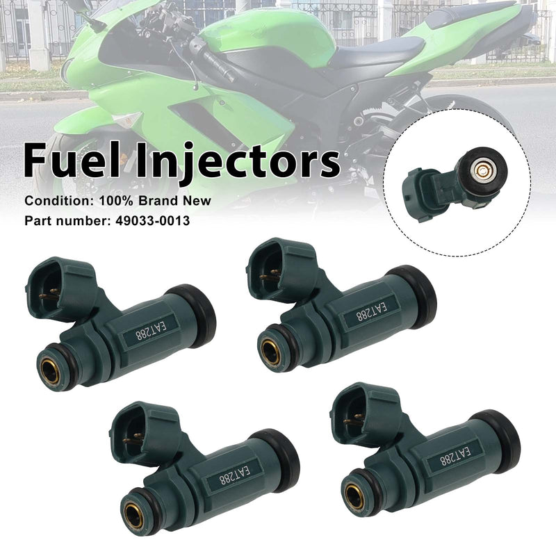 Kawasaki Ninja ZX600 ZX6R Z750 2007-2012 4PC Fuel Injectors 49033-0013