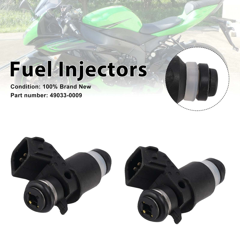 Kawasaki ZX-6R ZX-6RR ZX636 2005-2006 2PC Fuel Injectors 49033-0009