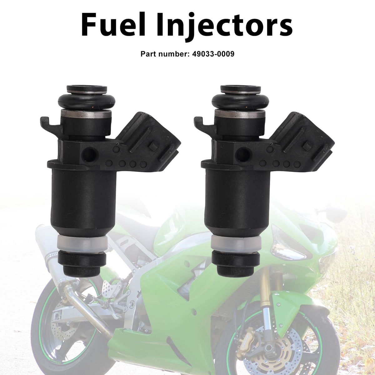 Kawasaki ZX-6R ZX-6RR ZX636 2005-2006 2PC Fuel Injectors 49033-0009