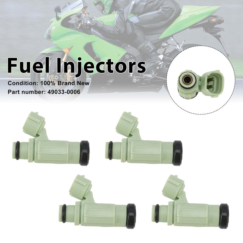 Kawasaki NINJA ZX636 ZX-6R 2004-2006 4PC Fuel Injectors 49033-0006