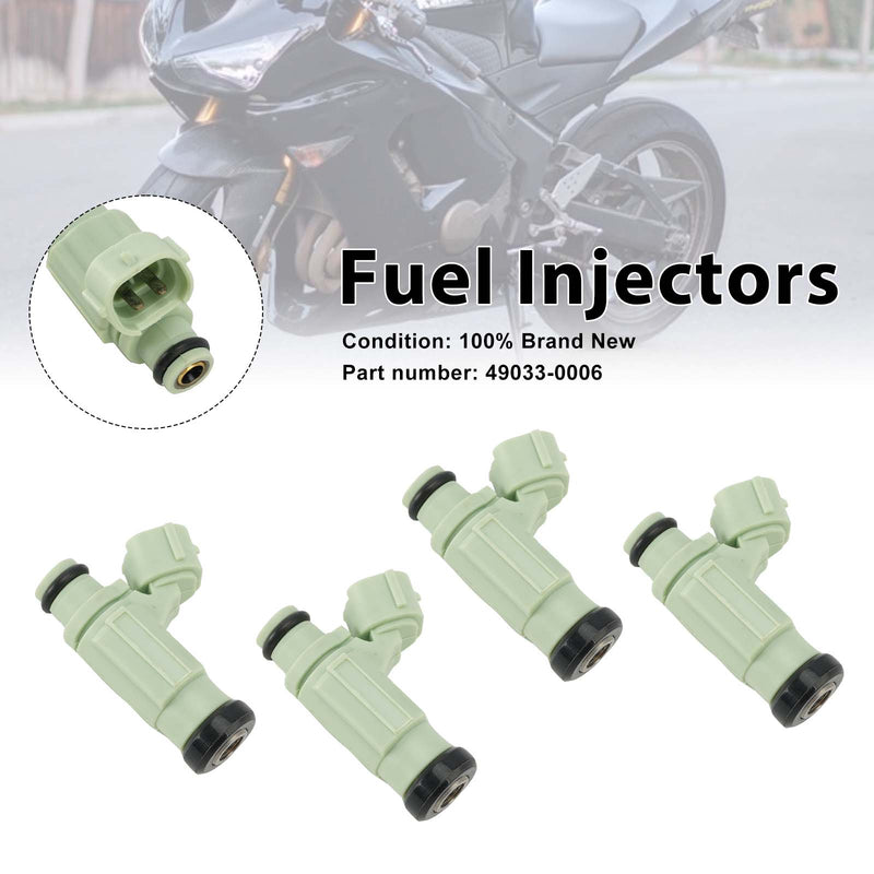 Kawasaki NINJA ZX636 ZX-6R 2004-2006 4PC Fuel Injectors 49033-0006