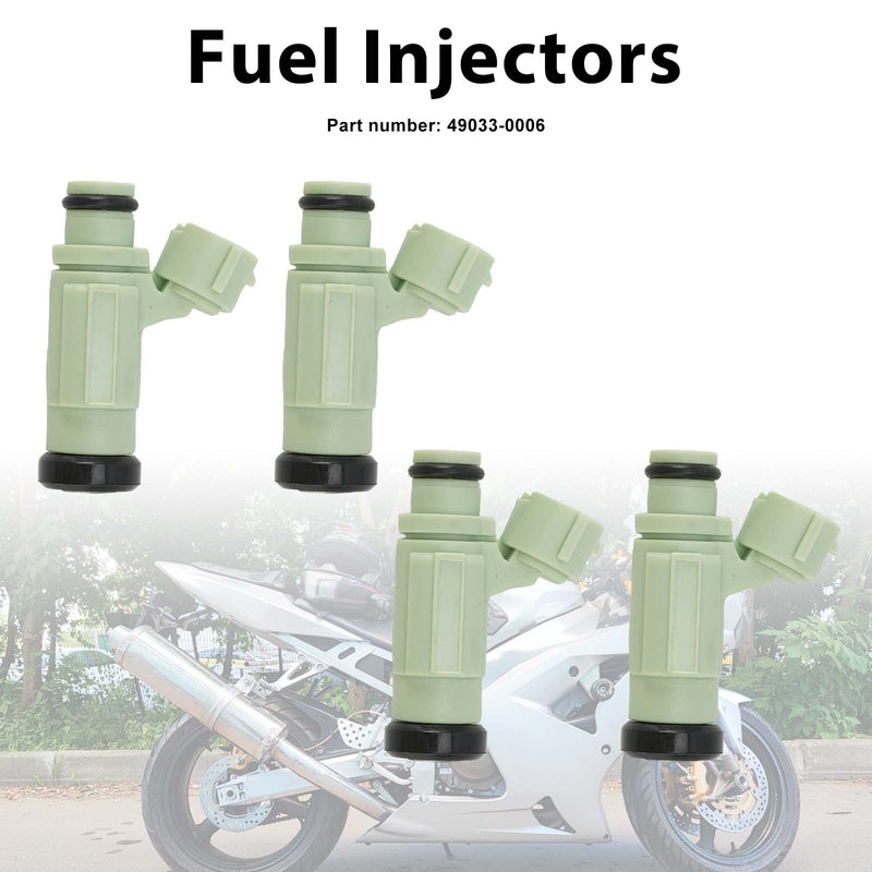 Kawasaki NINJA ZX636 ZX-6R 2004-2006 4PC Fuel Injectors 49033-0006