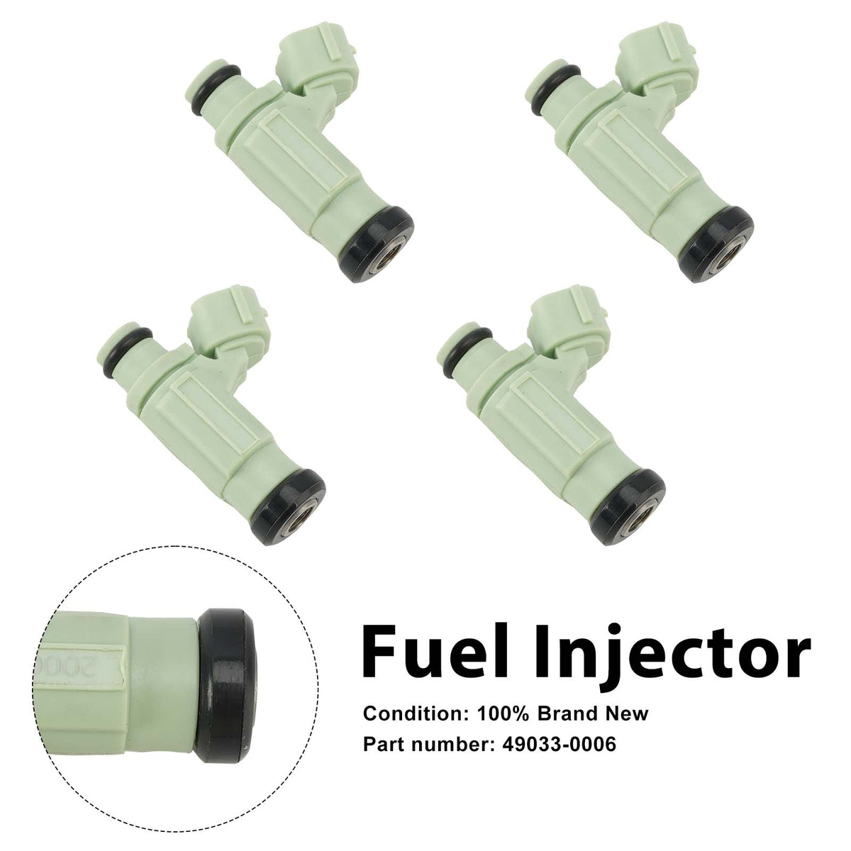 Kawasaki NINJA ZX636 ZX-6R 2004-2006 4PC Fuel Injectors 49033-0006