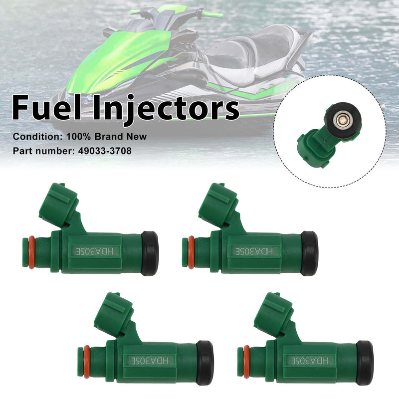 Kawasaki Jet Ski Ultra 250X 260X 260LX 2007-2010 4PC Fuel Injectors 49033-3708
