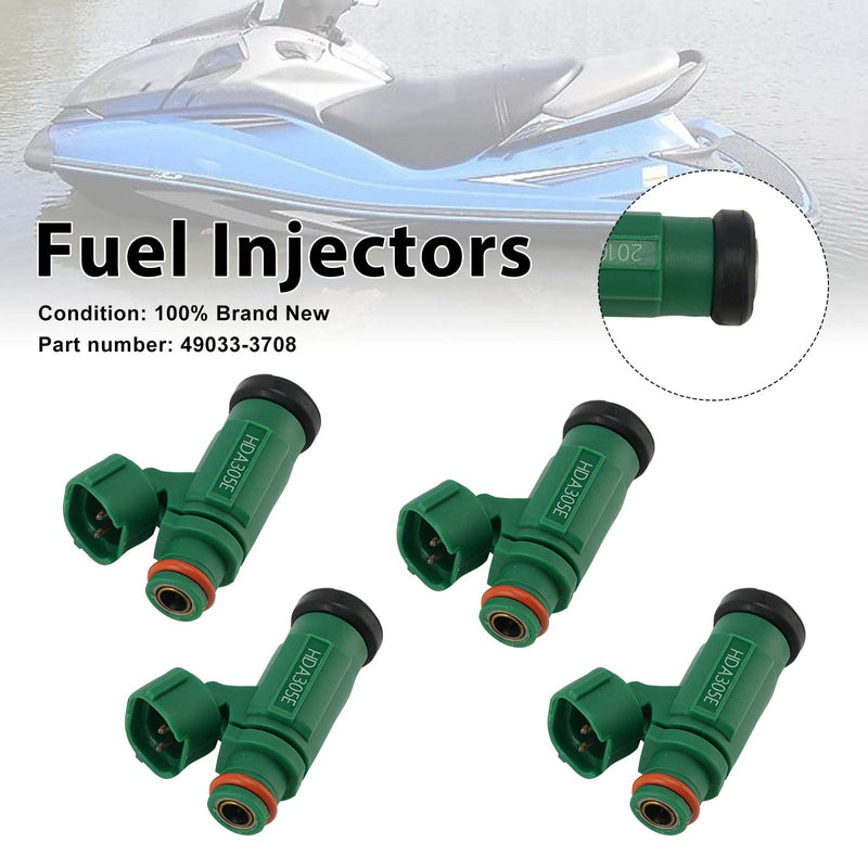 Kawasaki Jet Ski Ultra 250X 260X 260LX 2007-2010 4PC Fuel Injectors 49033-3708