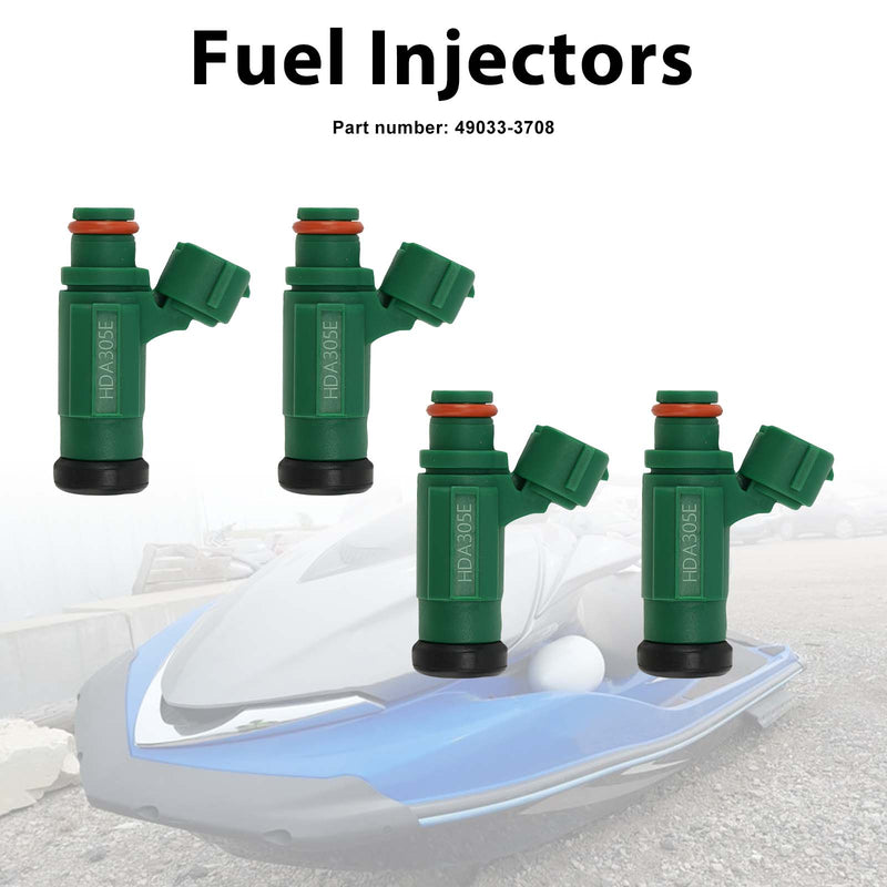 Kawasaki Jet Ski Ultra 250X 260X 260LX 2007-2010 4PC Fuel Injectors 49033-3708