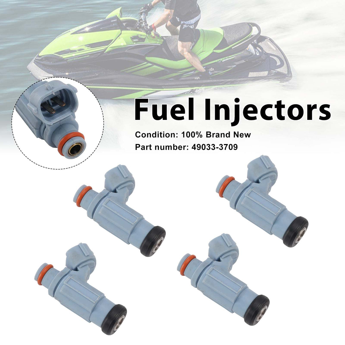 Kawasaki JET SKI ULTRA 310 ULTRA 300 4PC Fuel Injectors 49033-3709