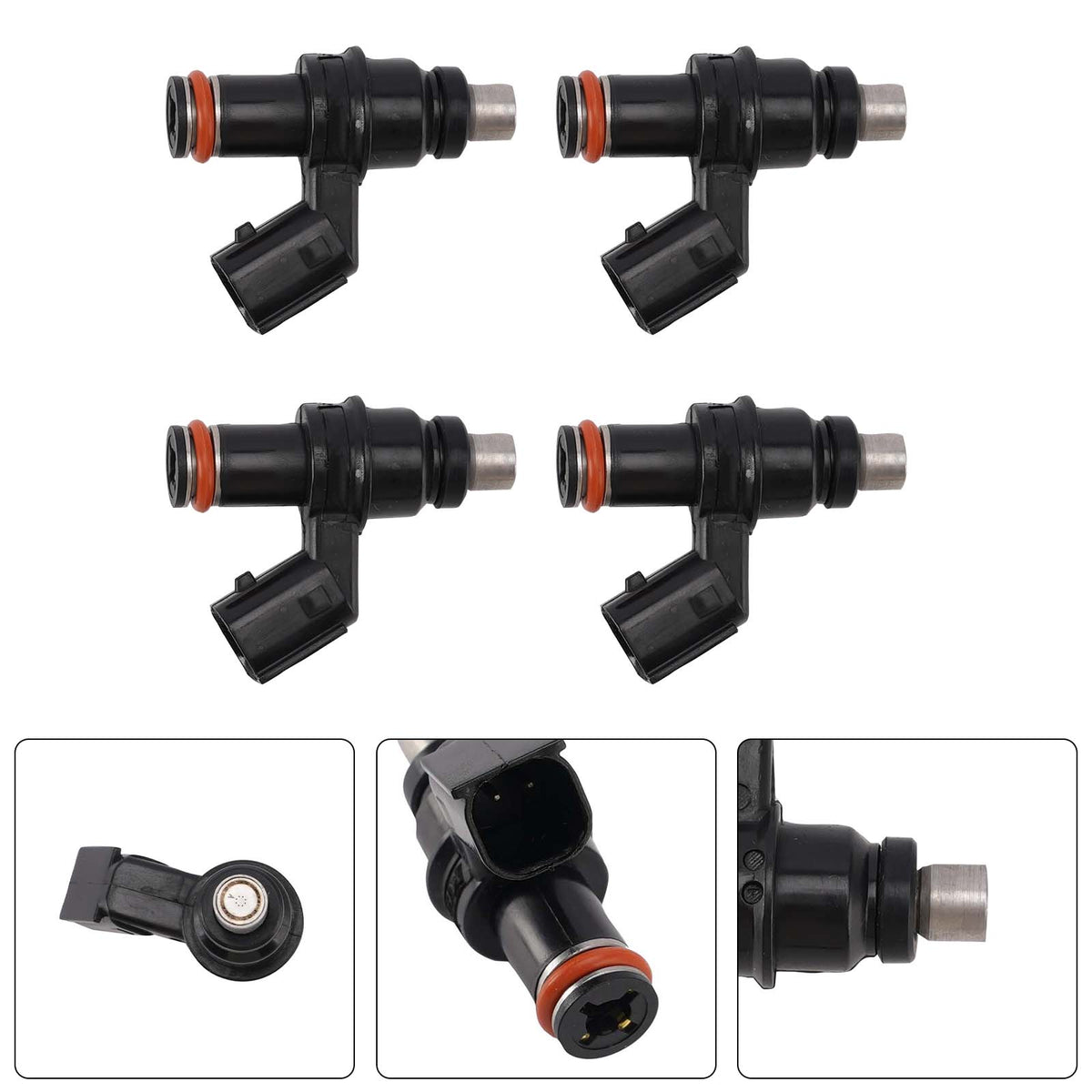 Kawasaki Ninja ZX6R ZX600R ZX600P 2007-2012 4PC Fuel Injectors 49033-0015