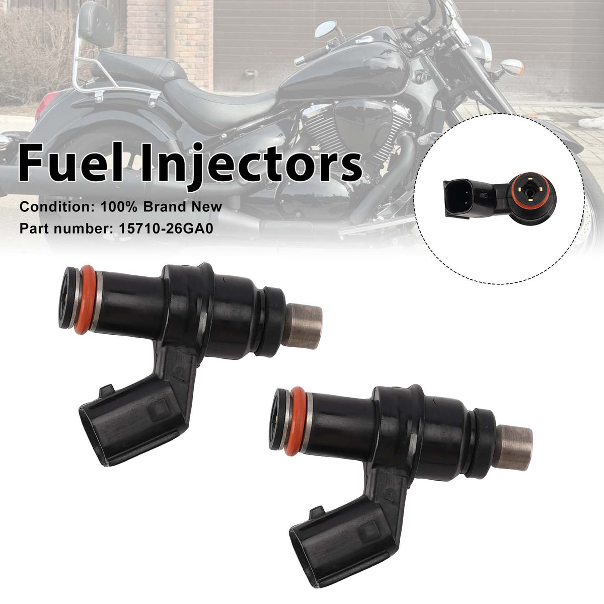 Suzuki BOULEVARD C50 C50T M50 2007-2012 2PC Fuel Injectors 15710-26GA0