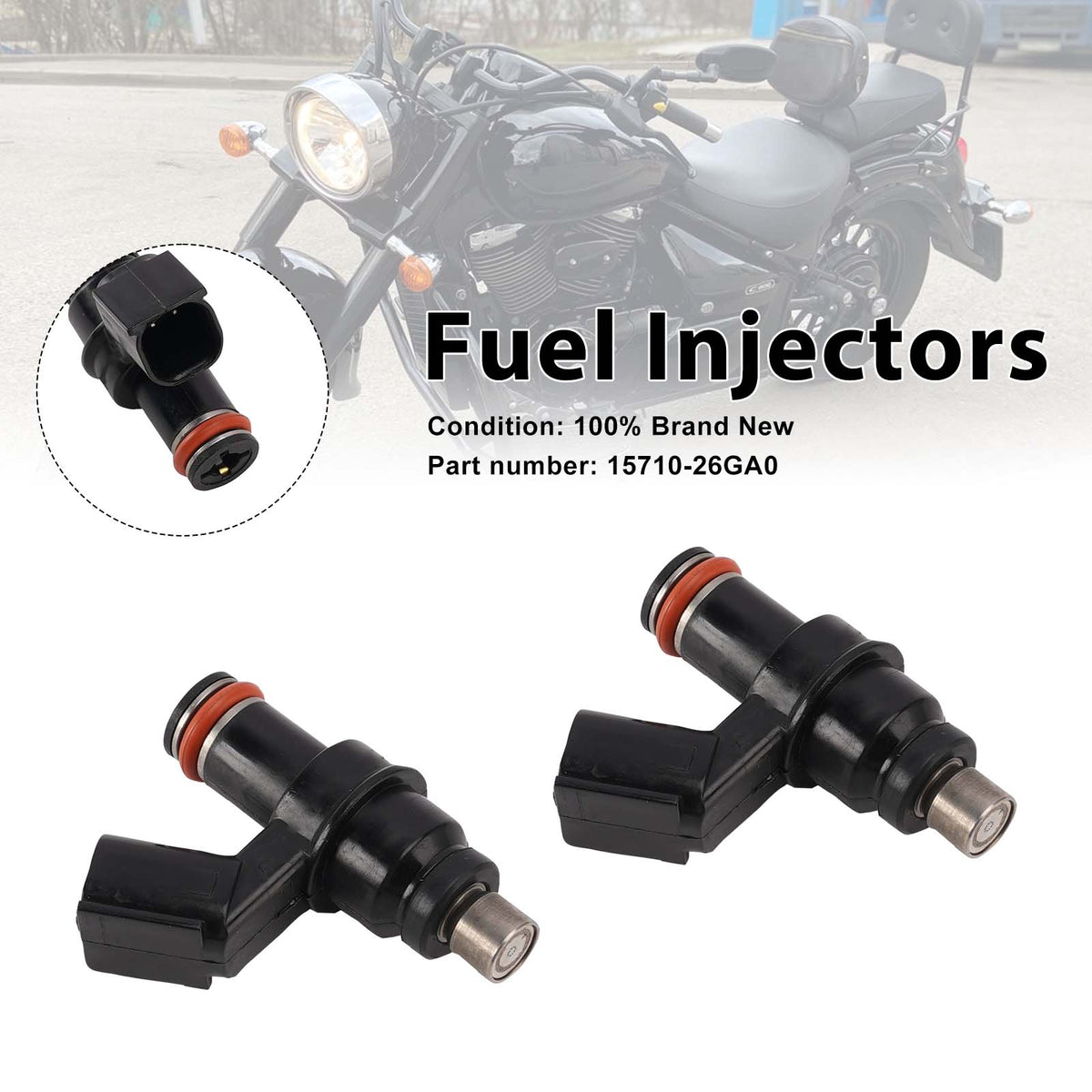 Suzuki BOULEVARD C50 C50T M50 2007-2012 2PC Fuel Injectors 15710-26GA0