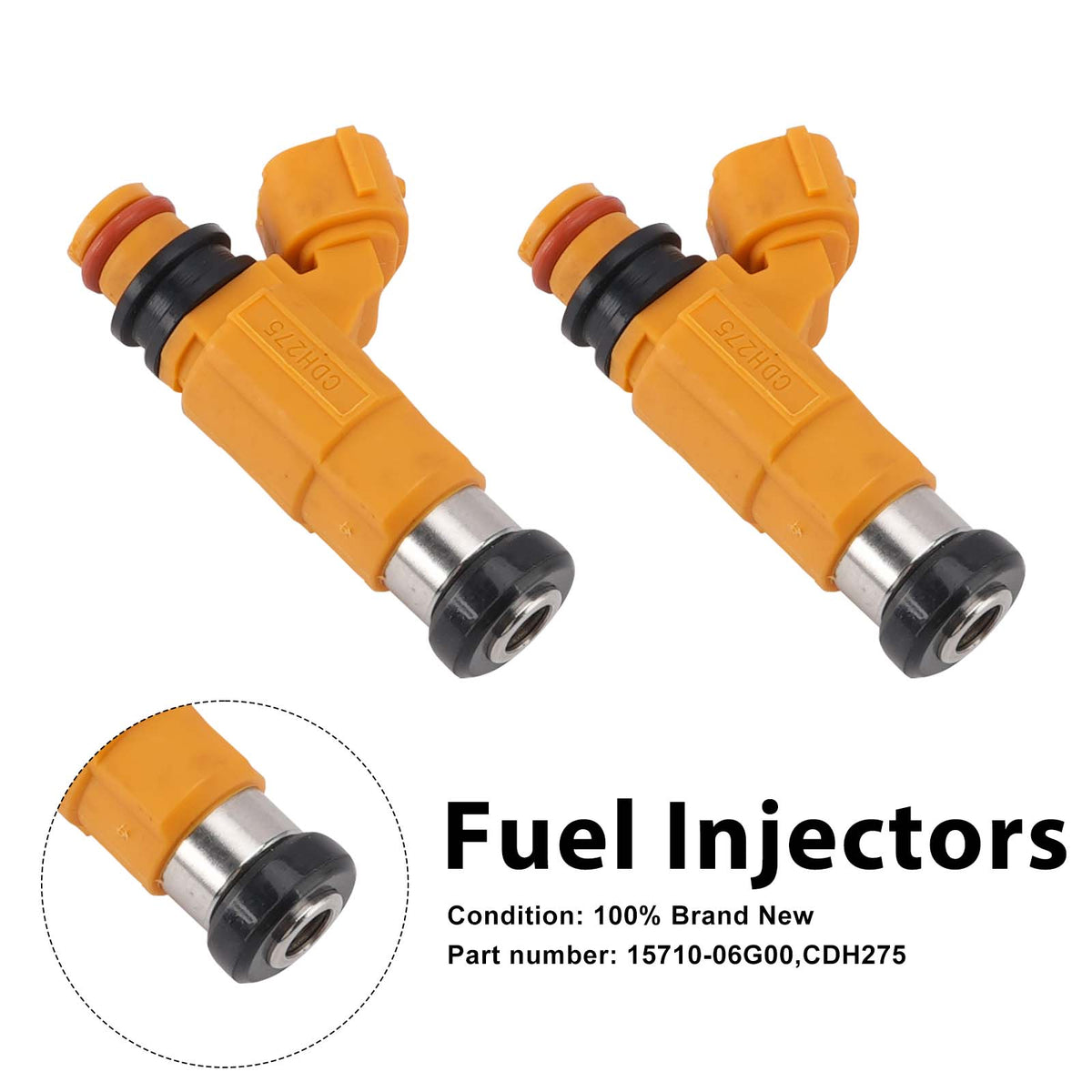 Suzuki V-STROM DL1000 2002-2012 2PC CDH275 Fuel Injectors 15710-06G00