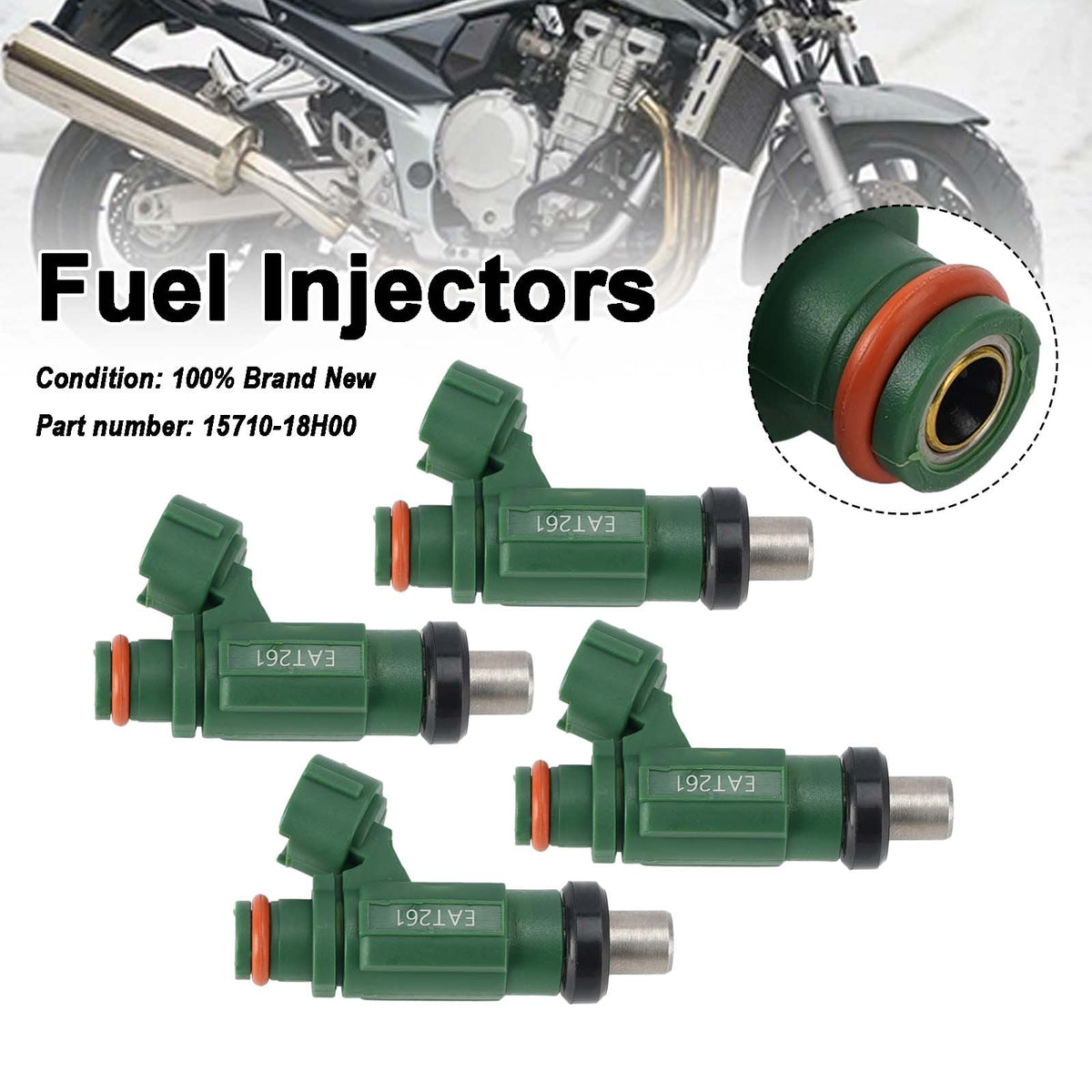 Suzuki Bandit 1250S GSF1250SA GSX1250FA 4PC Fuel Injectors 15710-18H00