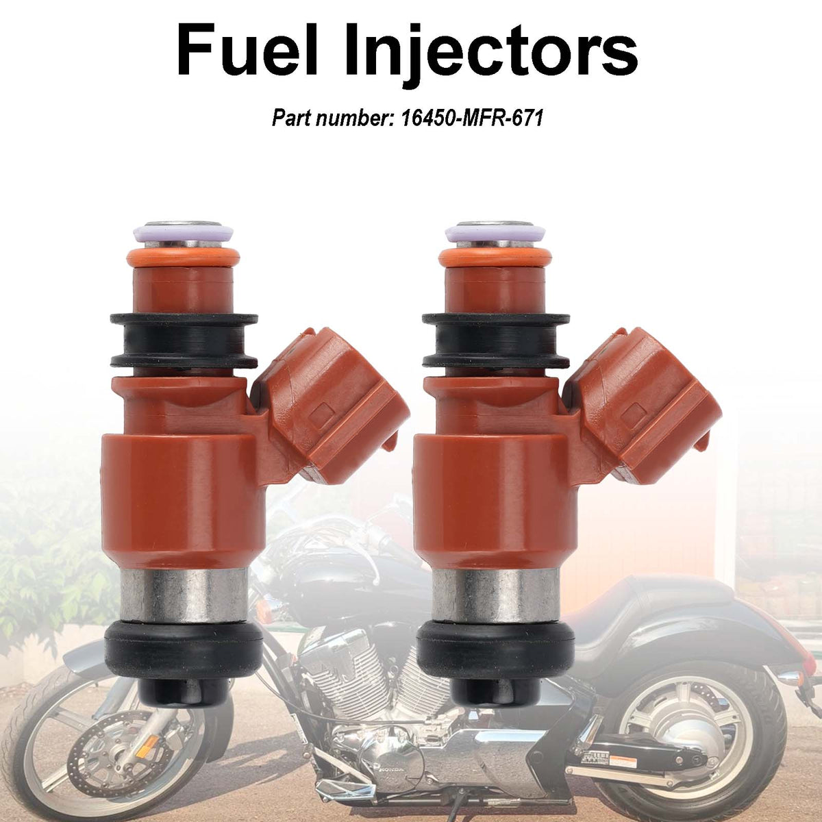 Honda VT1300 2010-2025 2PC Fuel Injectors 16450-MFR-671