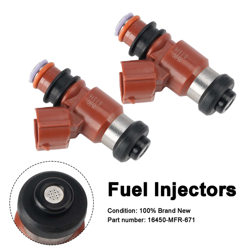 Honda VT1300 2010-2025 2PC Fuel Injectors 16450-MFR-671