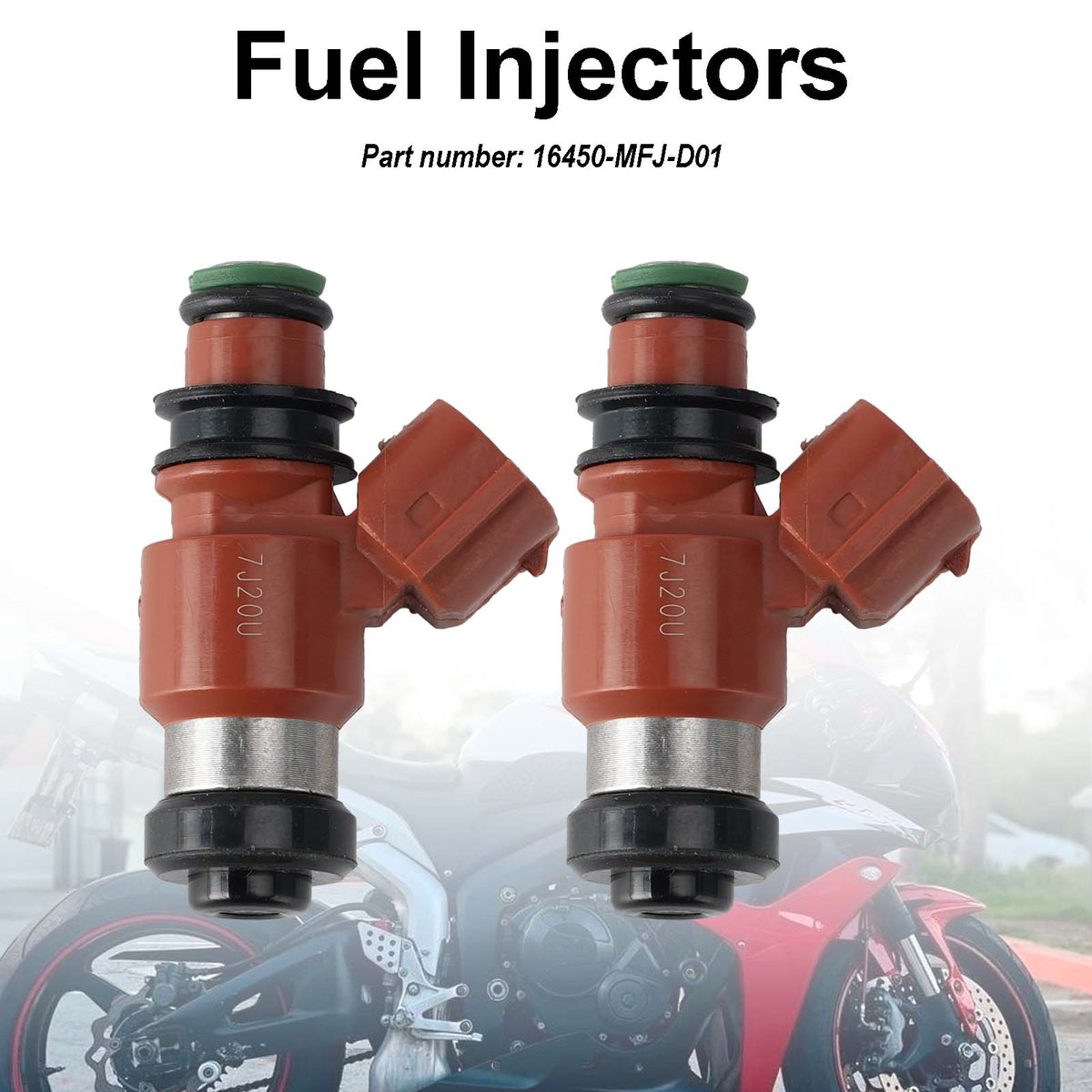 Honda Rebel 500 2017-2024 CB500 CBR600RR 2PC Fuel Injectors 16450-MFJ-D01