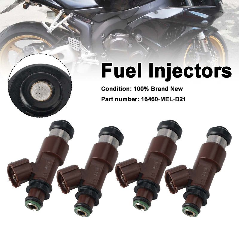 Honda CBR1000RR 2006-2007 4PC Fuel Injectors 16460-MEL-D21