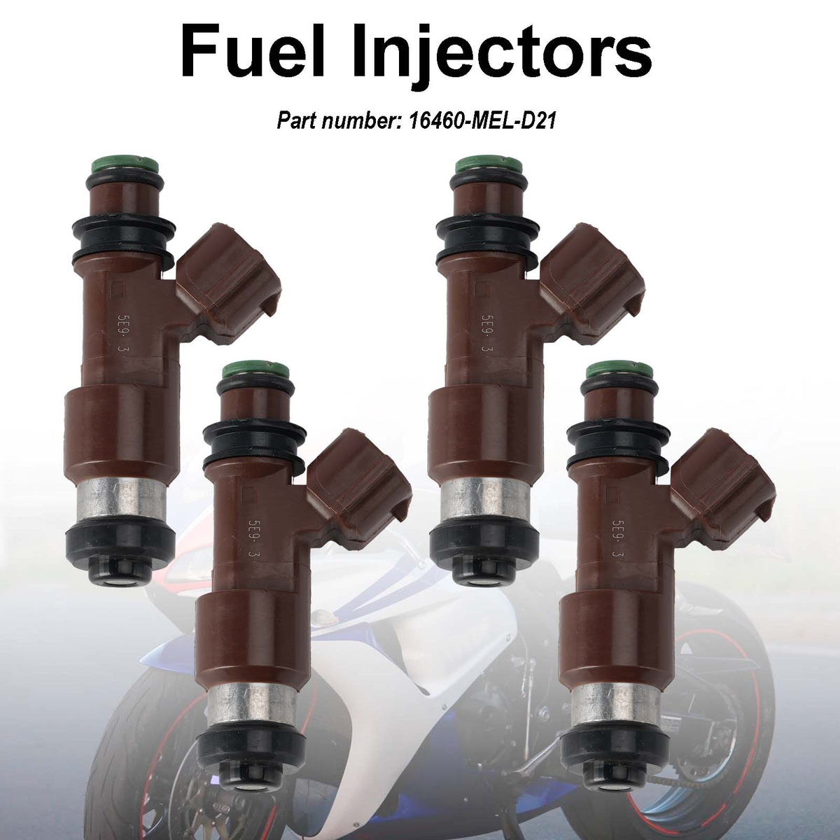 Honda CBR1000RR 2006-2007 4PC Fuel Injectors 16460-MEL-D21