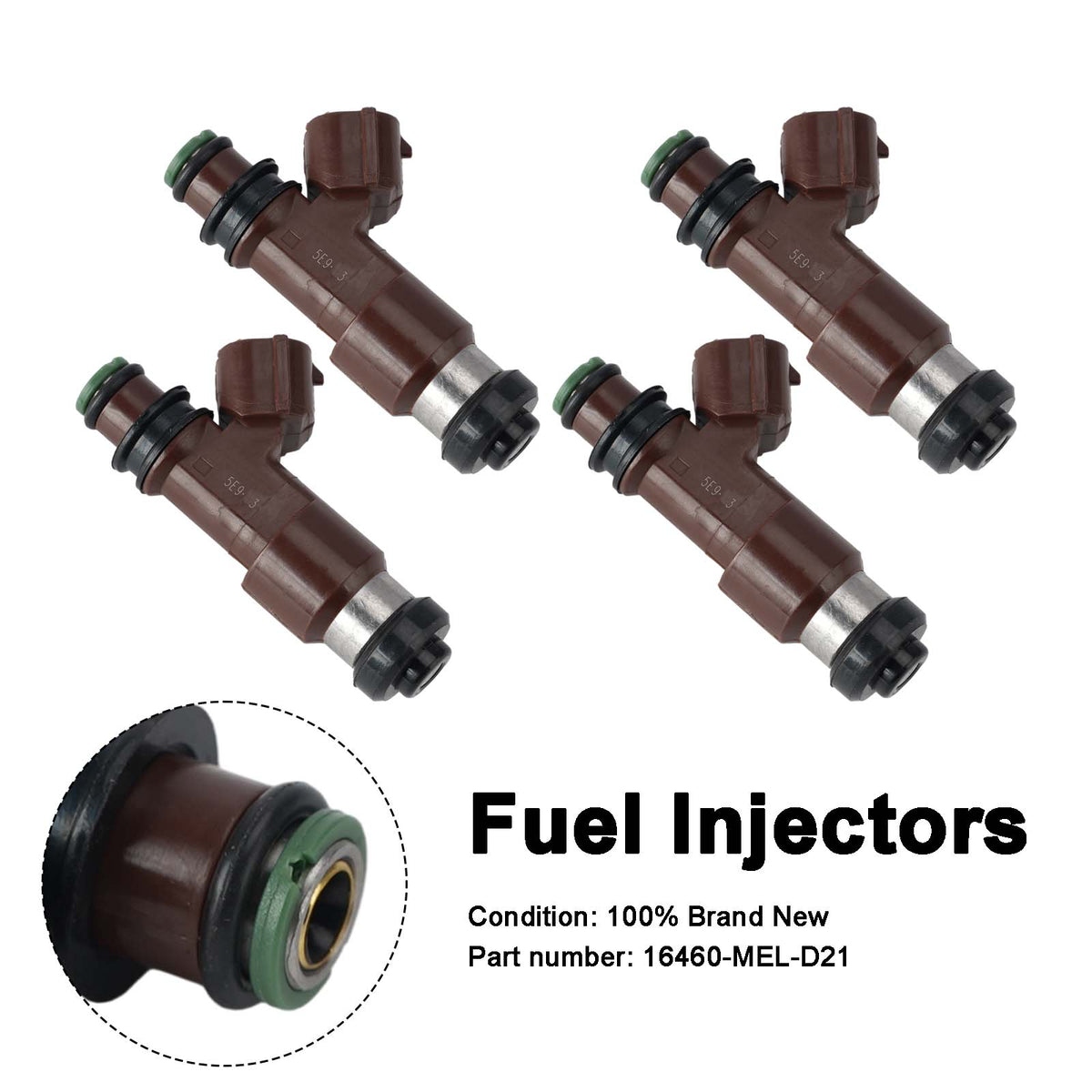 Honda CBR1000RR 2006-2007 4PC Fuel Injectors 16460-MEL-D21