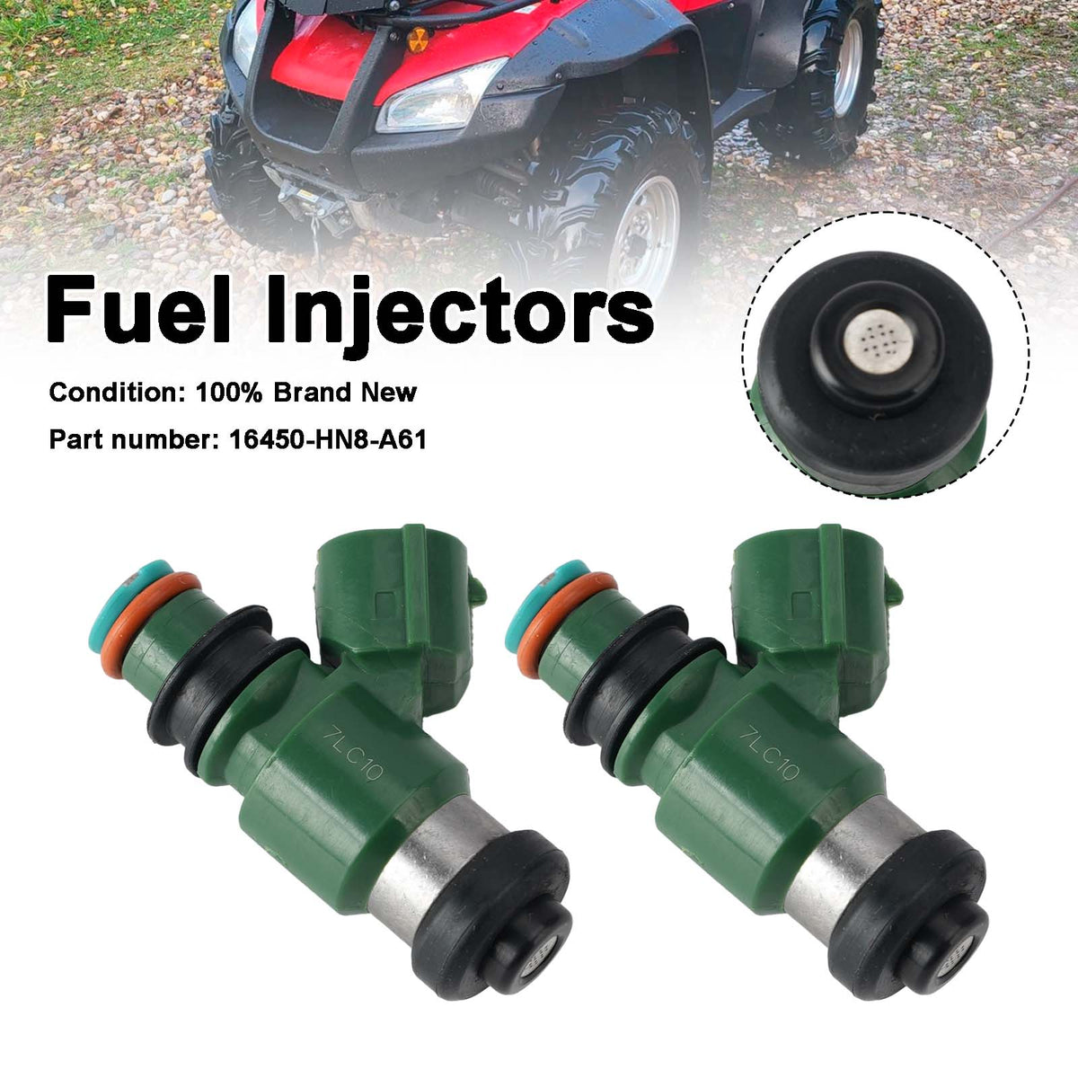 Honda TRX680FA SXS700 MUV700 TRX700XX 2006-2018 2PC Fuel Injectors 16450-HN8-A61