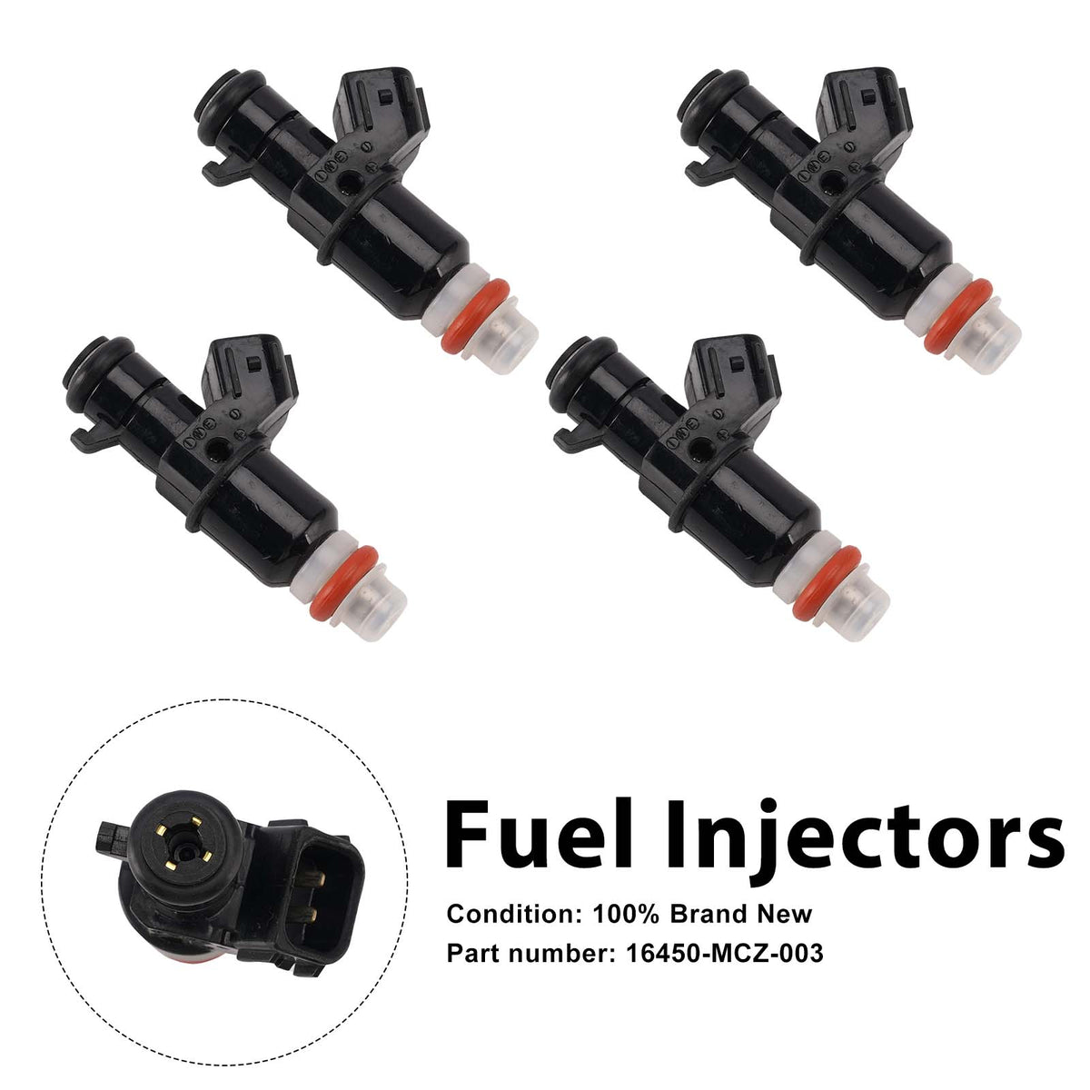 Honda CB900F 919 2002-2007 4PC Fuel Injectors 16450-MCZ-003