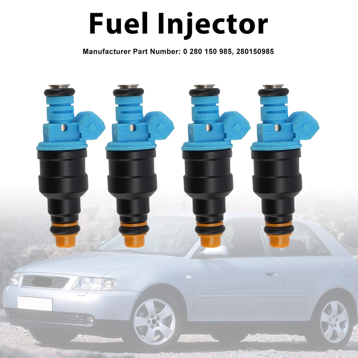 Audi A3 1996-2003 A4 1.8T 2000-2004 0280150985 4PCS Fuel Injector