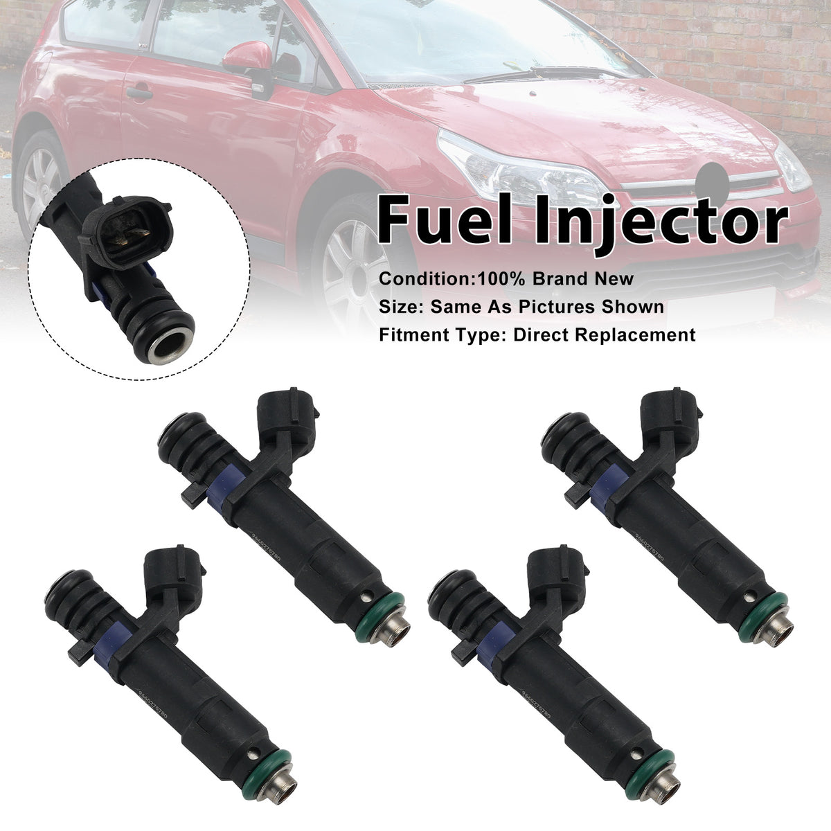 Citro?n C4 Coupe 2006-2007 C5 II 2004-2008 9660275780 4PCS Fuel Injector