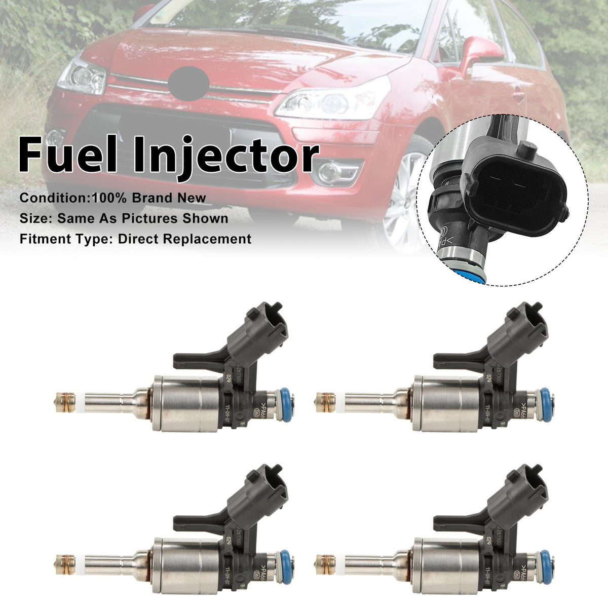 Peugeot 207 2006-2013 308 CC 2009-2014 0261500029 4PCS Fuel Injector