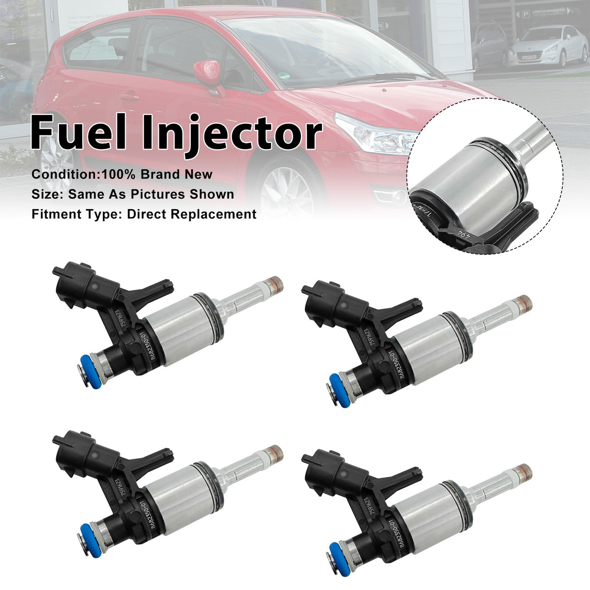 Peugeot 207 2006-2013 308 CC 2009-2014 0261500029 4PCS Fuel Injector
