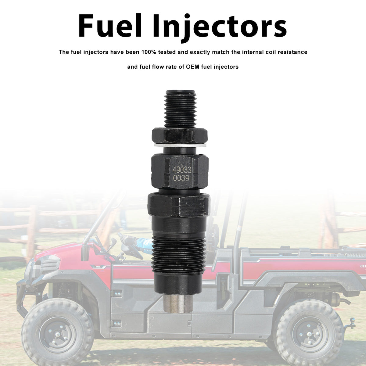 Kawasaki KAF1000 Polaris UTV 49033-0039 Fuel Injectors 3070284 3070436