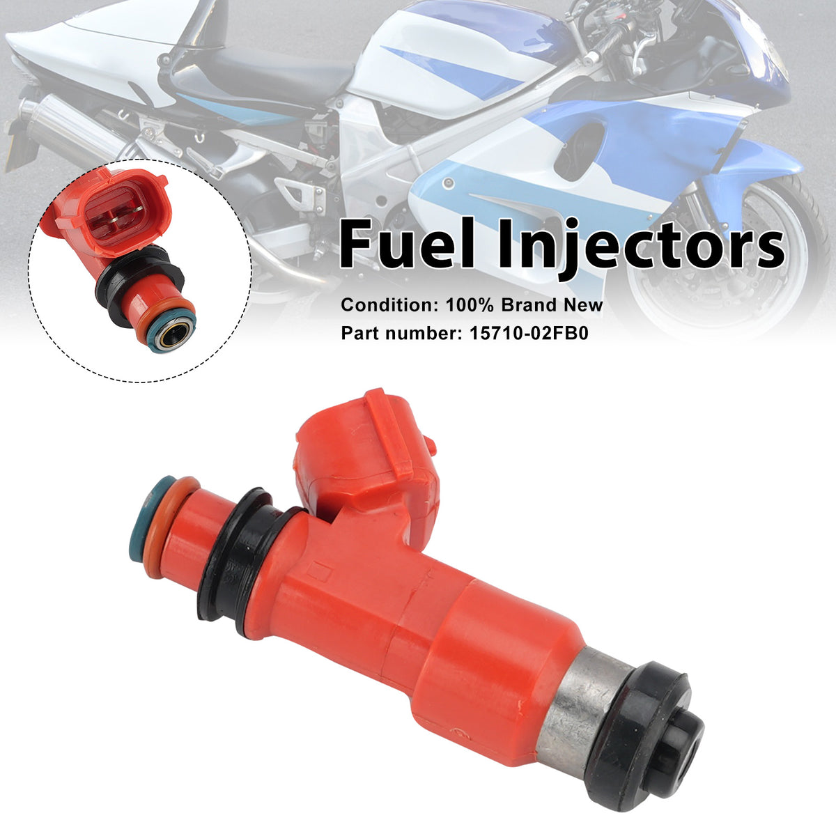 Suzuki TL1000R 1998-2003 Fuel Injectors 15710-02FB0