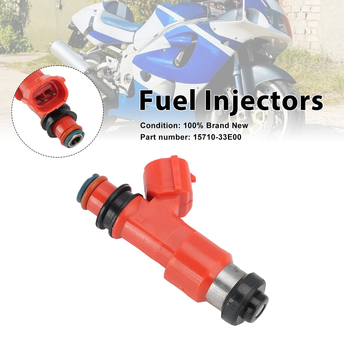 Suzuki GSXR750 GSX-R750 1998-1999 Fuel Injectors 15710-33E00
