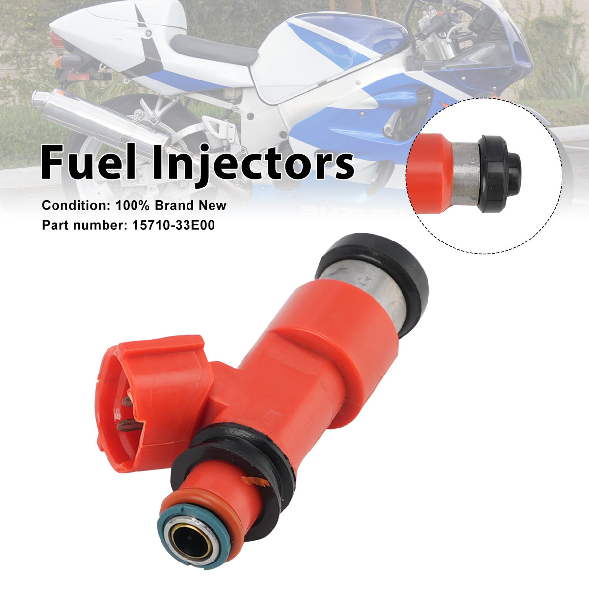 Suzuki GSXR750 GSX-R750 1998-1999 Fuel Injectors 15710-33E00