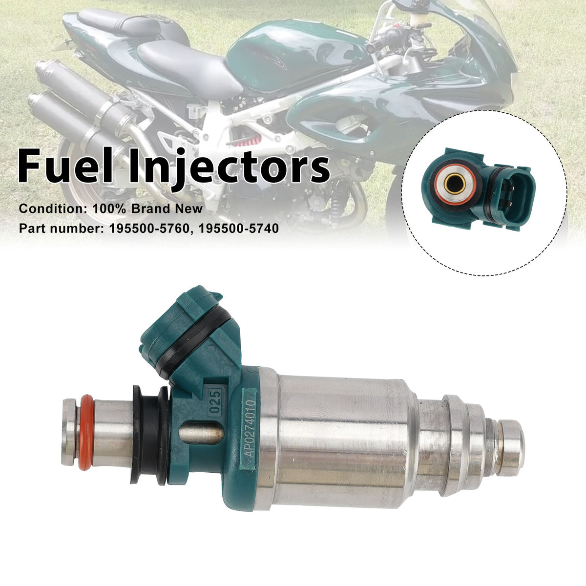 Suzuki TL1000 1998-2003 RSV1000 Fuel Injectors 195500-5760 195500-5740