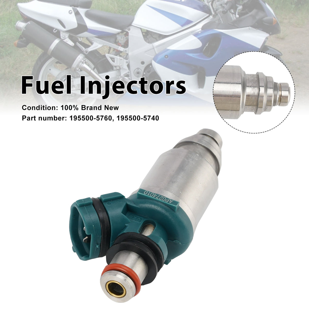 Suzuki TL1000 1998-2003 RSV1000 Fuel Injectors 195500-5760 195500-5740