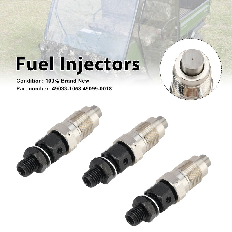 Kawasaki DM950 DM850 Mule 2510 3010 3PC 49099-0018 Fuel Injectors 49033-1058